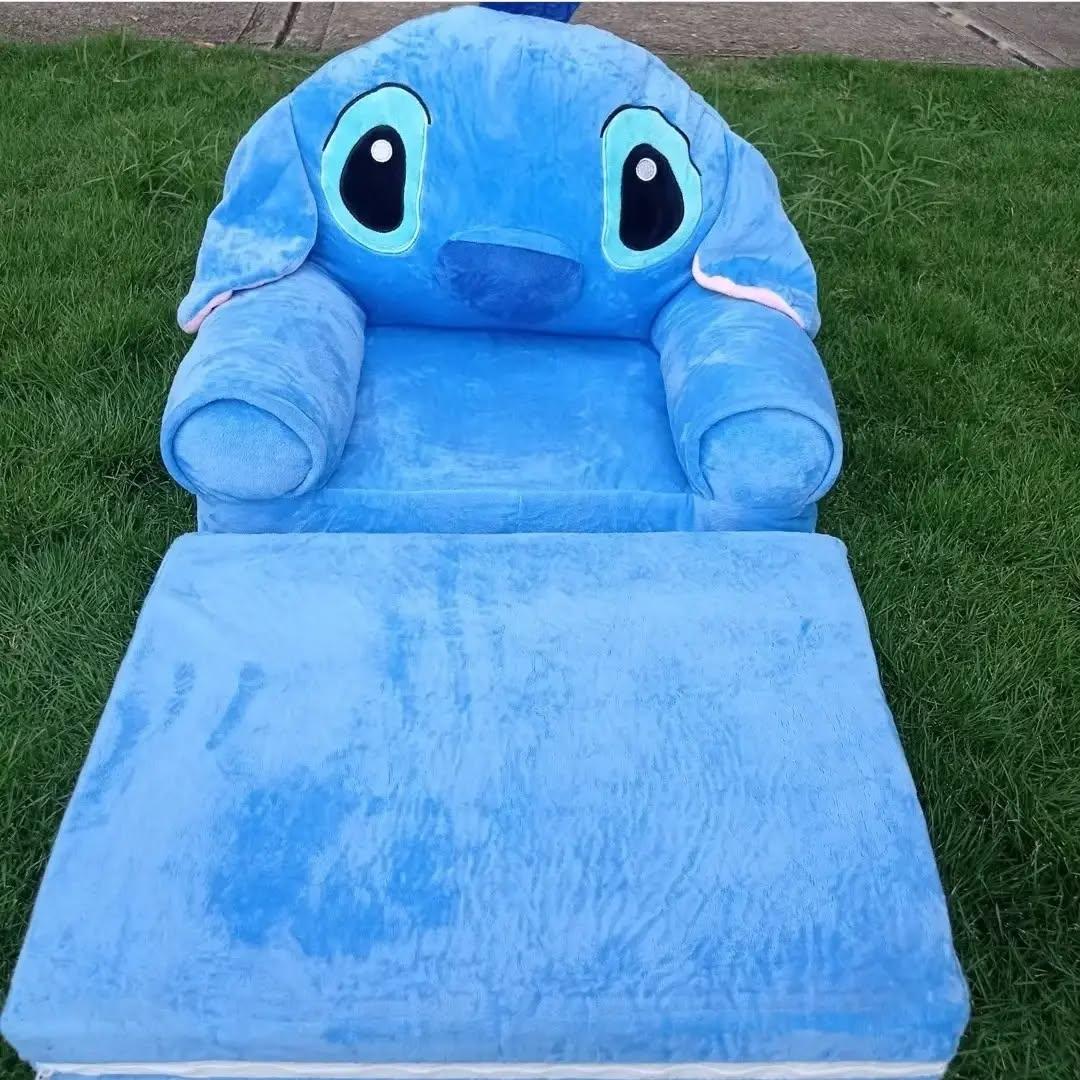 Fauteuil / Canapé-lit peluche Stitch - 2 en 1 dépliable